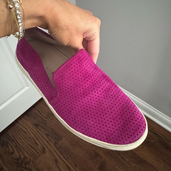 Via Spiga Vibrant Pink Slip-On Sneakers - Picture 1 of 4
